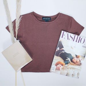 BABY Tee Chocolate Brown Crop Top